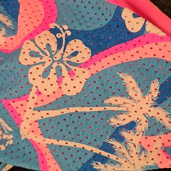 💕FRANKIES BIKINIS💕 Tia Mesh Triangle Top + String Bottom ~ Tropic Love XL NWOT - Picture 11 of 12